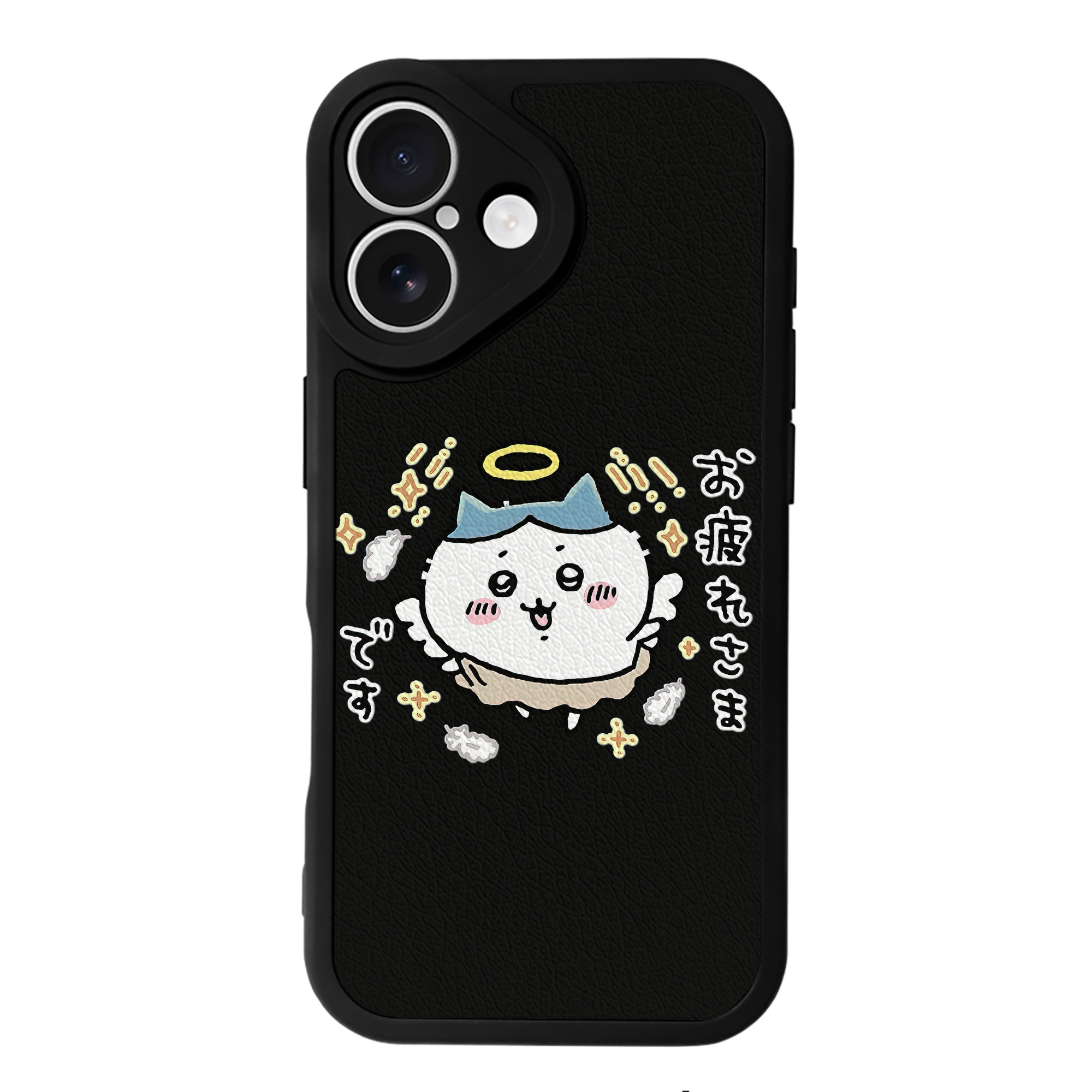 （画像用） ちいかわ ハチワレ Chii-kawa hachiware 【iPhone 16シリーズ対応】シリコンスマホケース（レザー調） 材質：シリコン